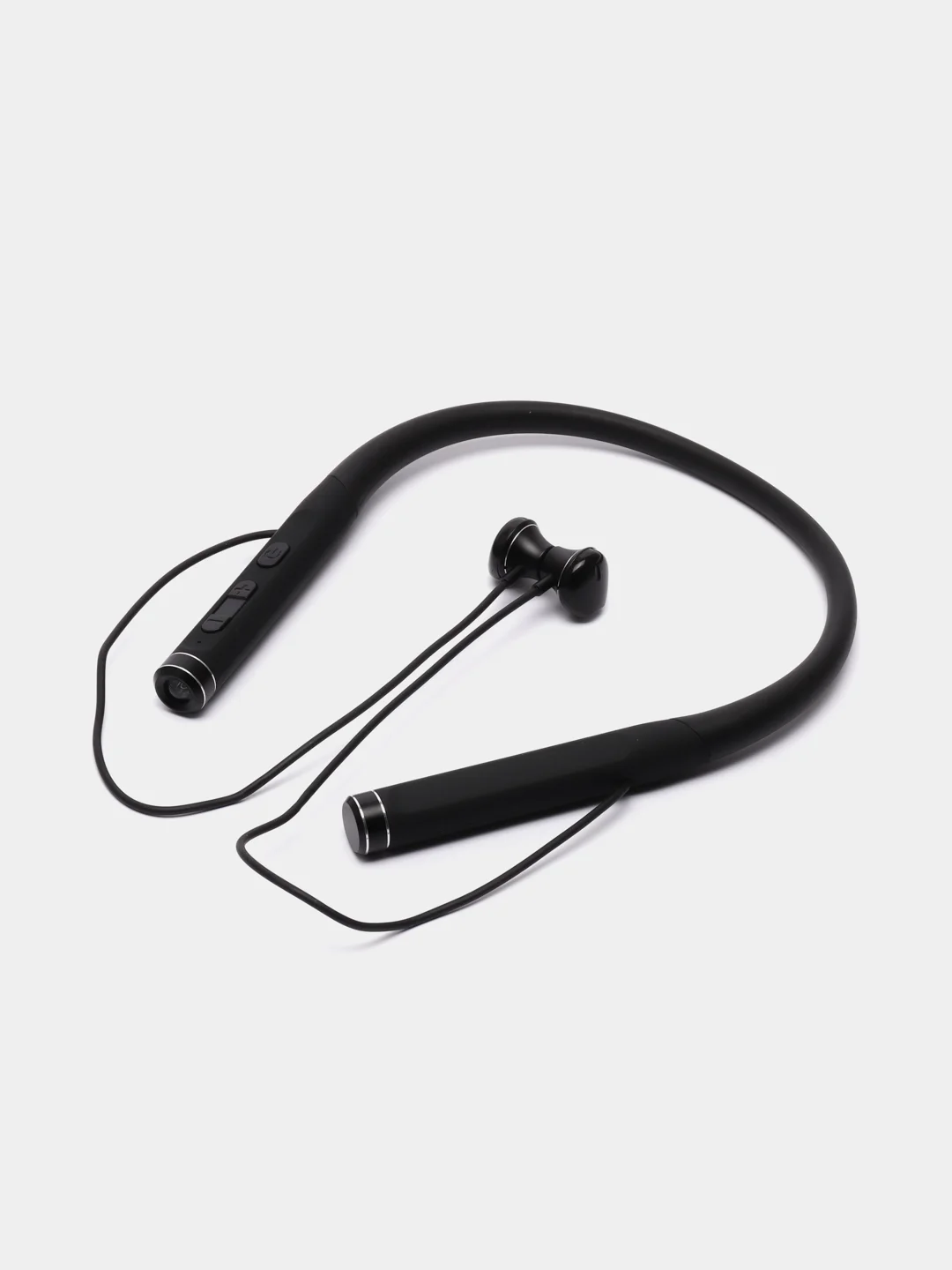 Черный спортивные беспроводные Bluetooth-наушники на шею