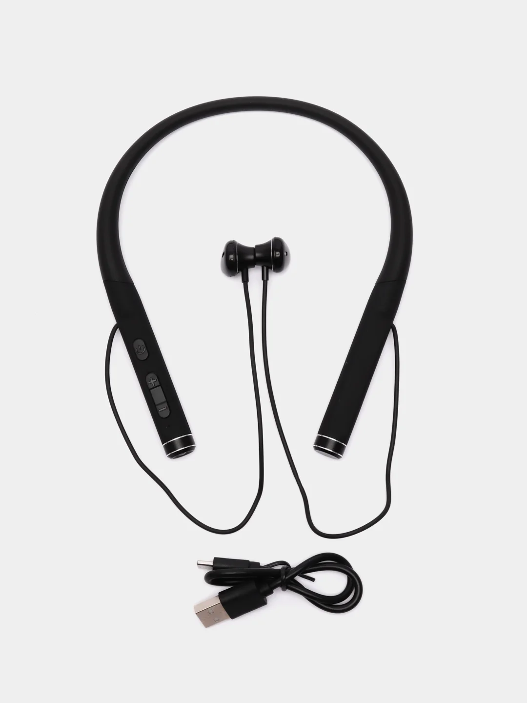Черный спортивные беспроводные Bluetooth-наушники на шею