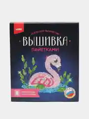 Набор для творчества и рукоделия. Вышивка пайетками "Фламинго". Lori