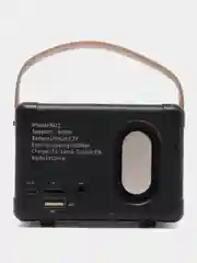 Черный портативная беспроводная мини колонка в стиле ретро Bluetooth, динамик FM радио, приемник