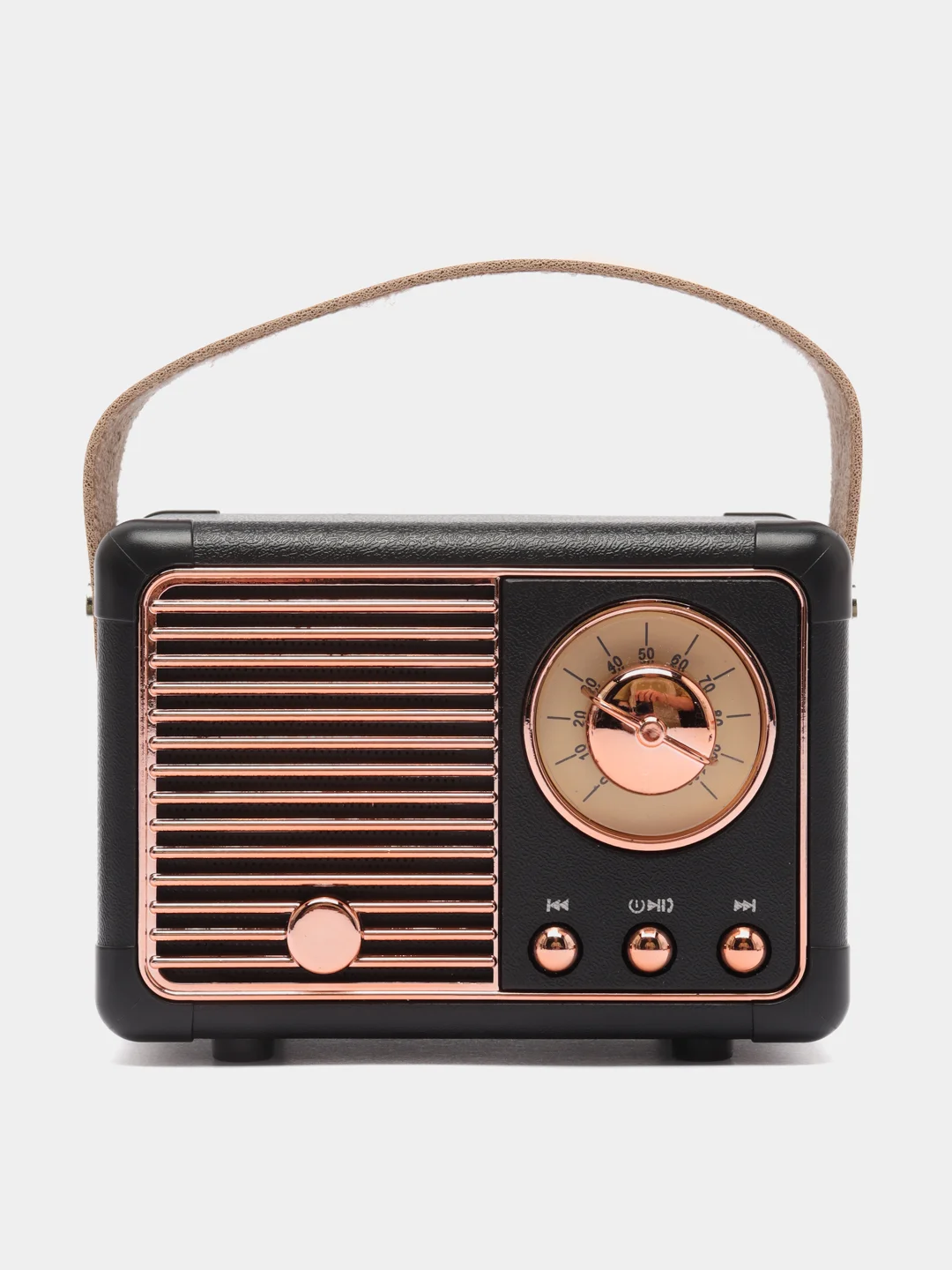 Черный портативная беспроводная мини колонка в стиле ретро Bluetooth, динамик FM радио, приемник