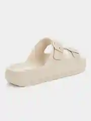 Бежевый сланцы пляжные женские летние KEDDO