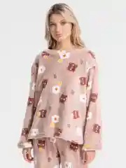 Розовый пижама женская теплая