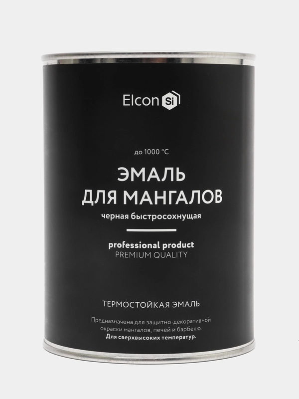 Эмаль термостойкая для мангалов ELCON Max Thern, черная, 1000С, 0,8 кг