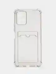 Черный чехол для Vivo Y33s, Y21 2021 (Виво У33с, У21 2021), прозрачный, с карманом для карты