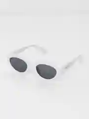 Белый солнцезащитные очки овальные