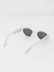Белый солнцезащитные очки овальные