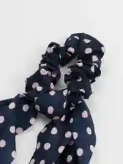 Индиго платок в горошек на резинке