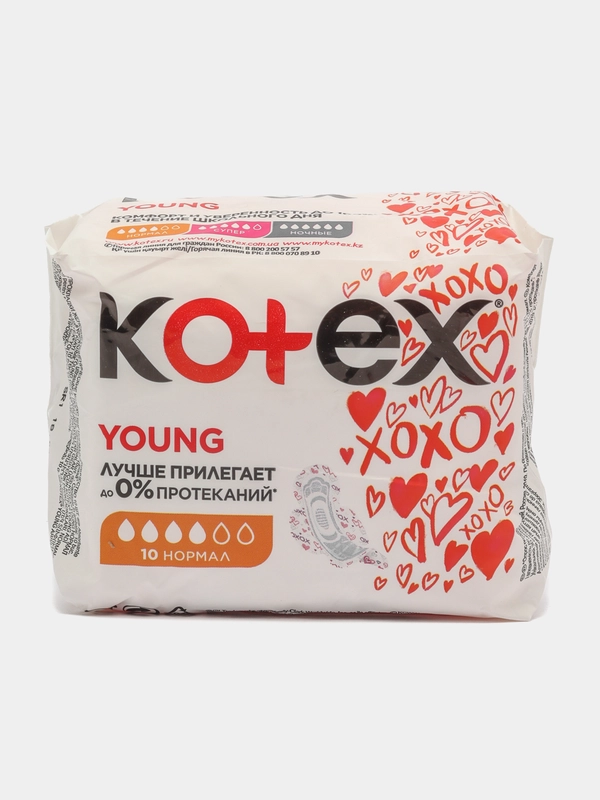 Kotex Young Normal прокладки поверхность сеточка, 10 шт