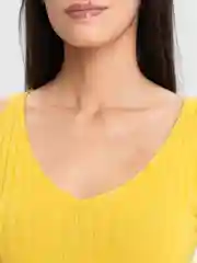 Желтый женский топ, базовый топ, топ под пиджак