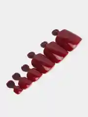 Бордовый накладные ногти для педикюра - 24 шт