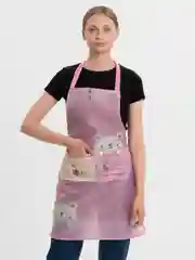 Розовый фартук женский, 60*70 см