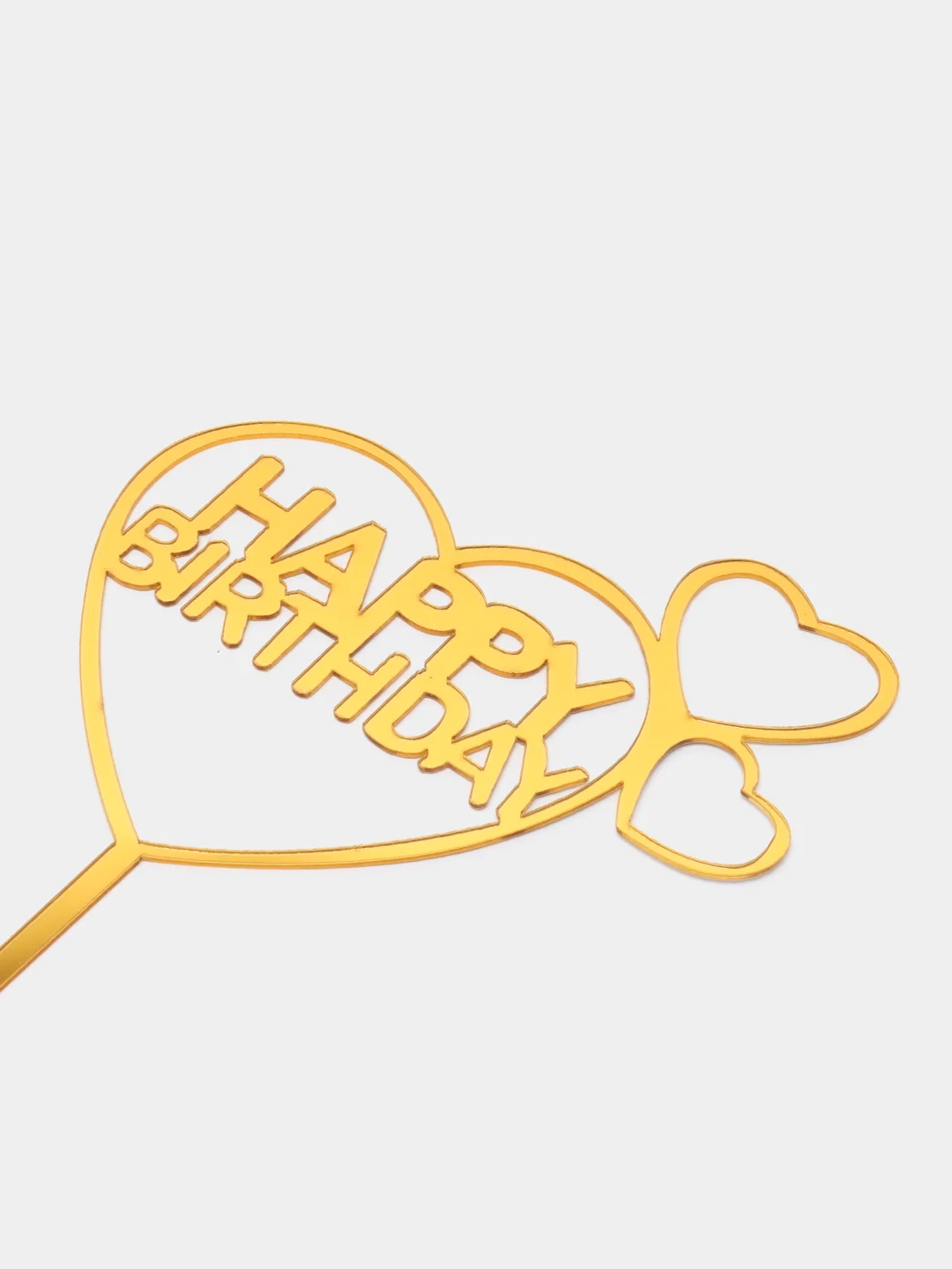 Желтый топпер для торта, украшение для торта на день рождения (Happy birthday) на любой праздник