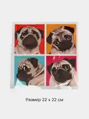 Бежевый термонаклейка "Собаки"