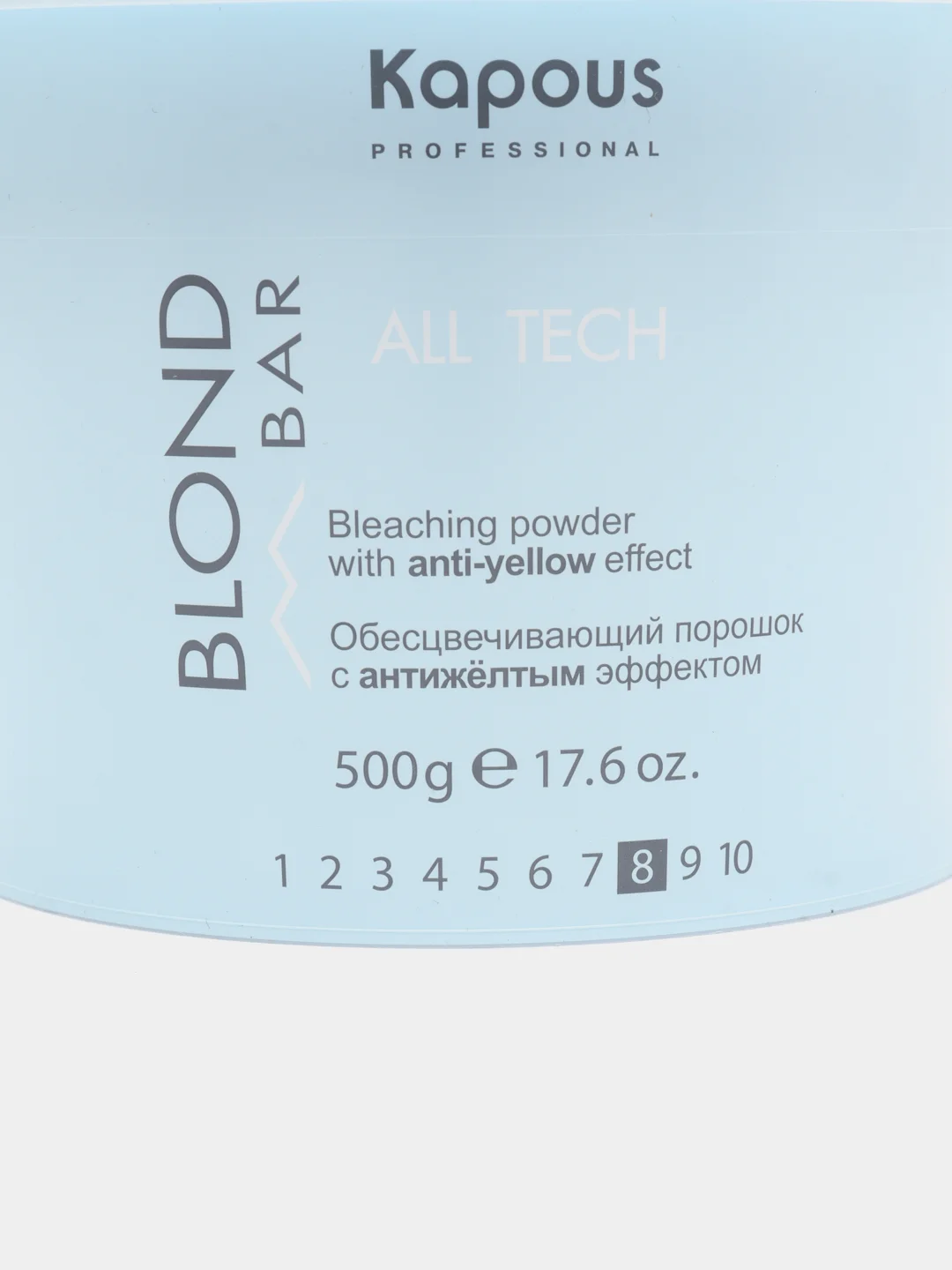 Обесцвечивающий порошок "All tech" с антижелтым эффектом / Blond Bar, 500 г