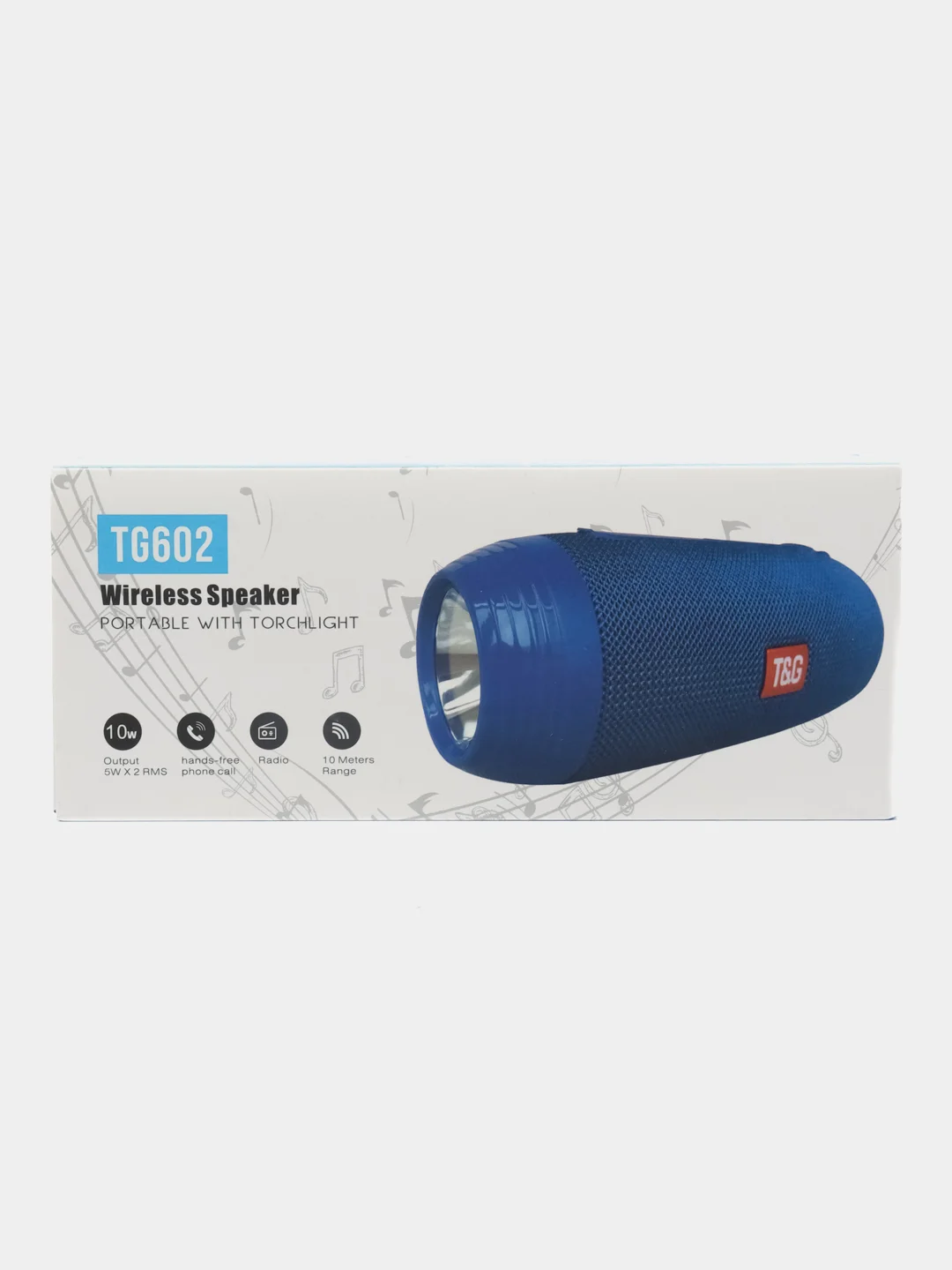 Черный портативная колонка /Беспроводная Bluetooth колонка с фонариком T&G TG-602