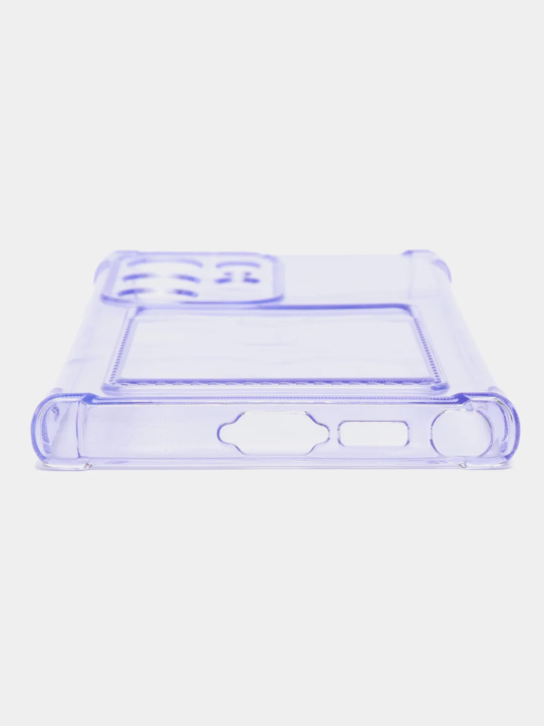 Лавандовый чехол для Samsung Galaxy S23 Ultra / Самсунг С23 Ультра, прозрачный, с карманом для карты