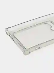 Черный чехол для Samsung Galaxy S23 Ultra / Самсунг С23 Ультра, прозрачный, с карманом для карты