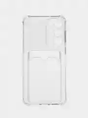 Прозрачный чехол для Samsung Galaxy S23 Plus, Самсунг С23 Плюс прозрачный, с карманом для карты
