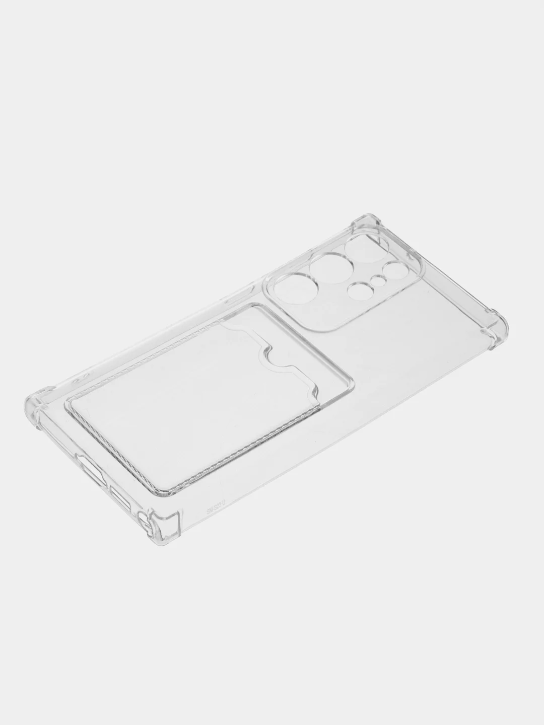 Прозрачный чехол для Samsung Galaxy S23 Ultra / Самсунг С23 Ультра, прозрачный, с карманом для карты
