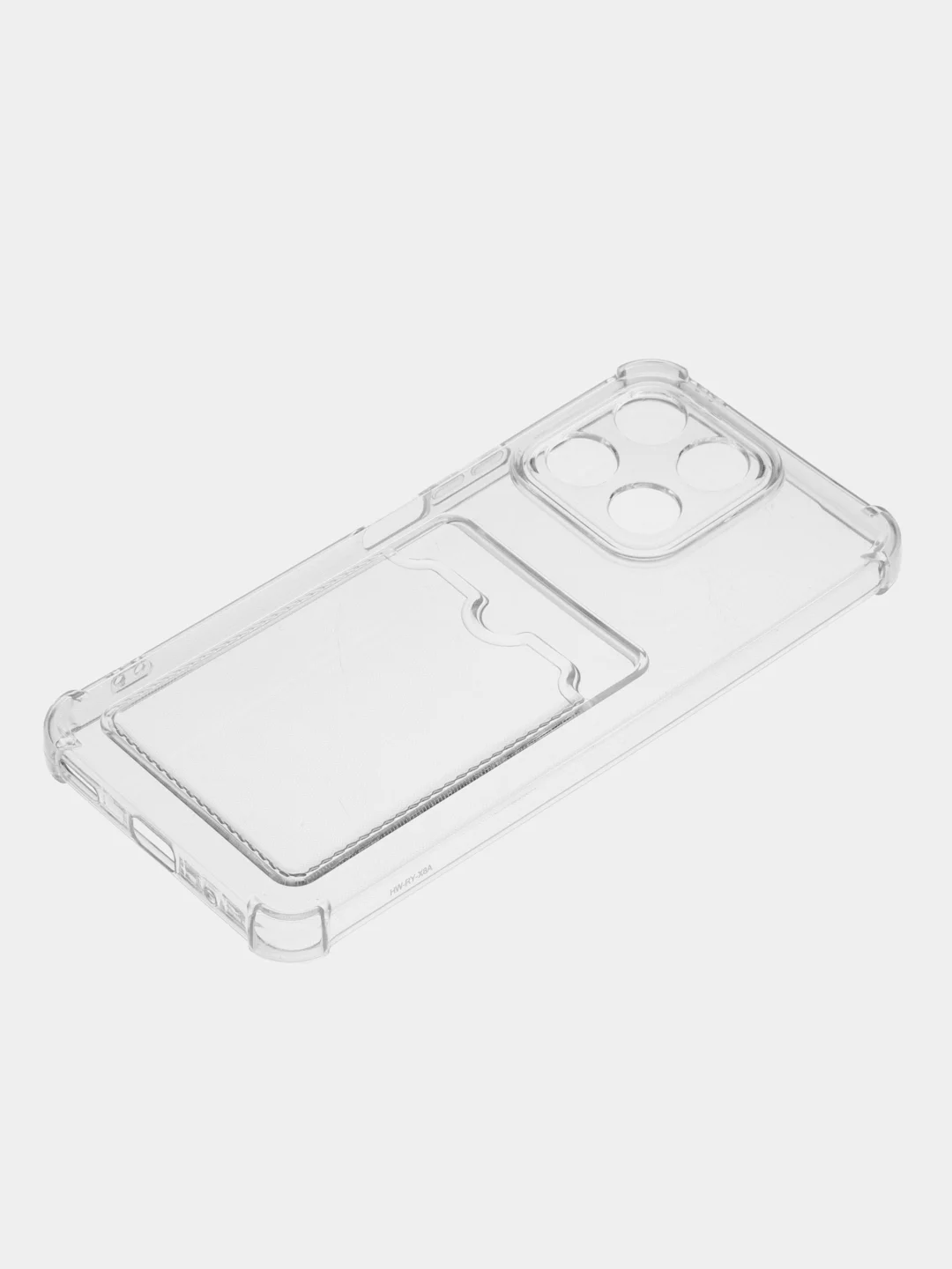 Прозрачный чехол для Honor X8a, Хонор Х8а, прозрачный, с карманом для карты