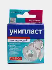Лейкопластырь Унипласт фиксир 2.5х500 см на шелк НМ