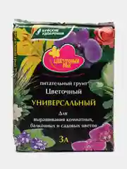 Торфогрунт "Цветочный рай", универсальный, 3л "БХЗ"