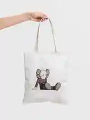 Бежевый меланж сумка-шоппер Kaws