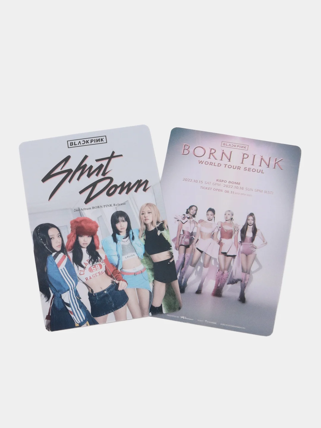 Белый карточки BLACKPINK, PINK VENOM, Shut down, Coachella, ready for love, 55 шт