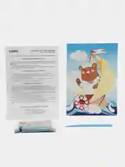 Набор для детского творчества. Картина из пластилина "Мишка моряк". Lori