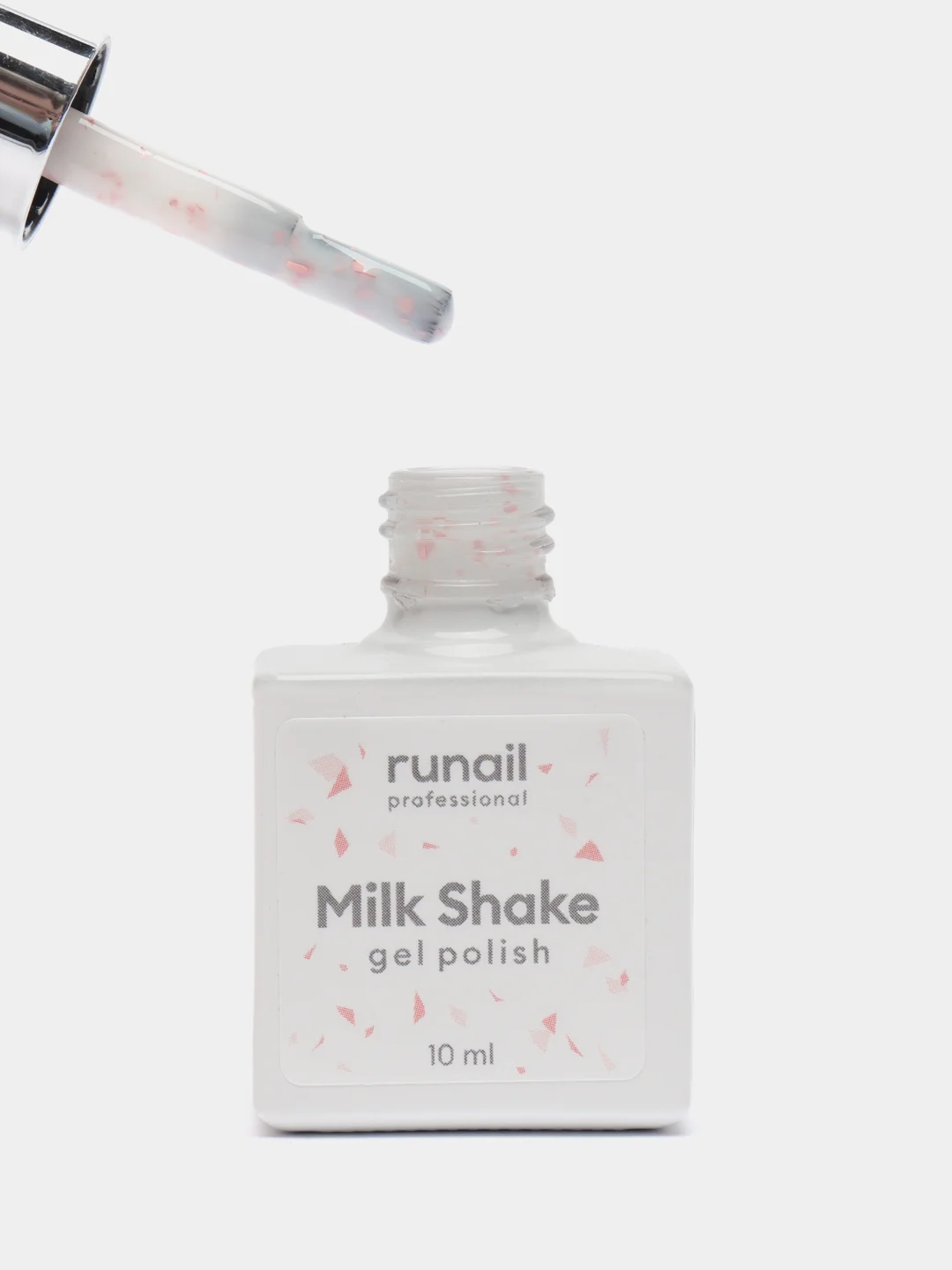 Розовый гель-лак с поталью Milk Shake/гель лак для ногтей/гель лак для маникюра и педикюра, 10 мл
