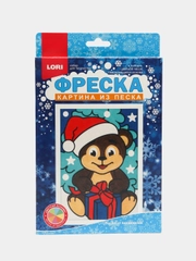 Набор для творчества. Фреска. Картина из песка "Весёлый медвежонок". Lori