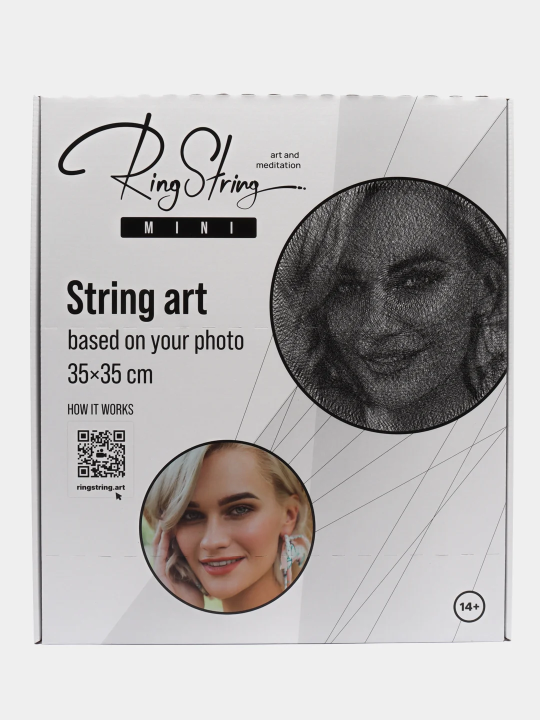 Набор для создания картины нитью из любой фотографии "RingString Mini", 35 х 35 см