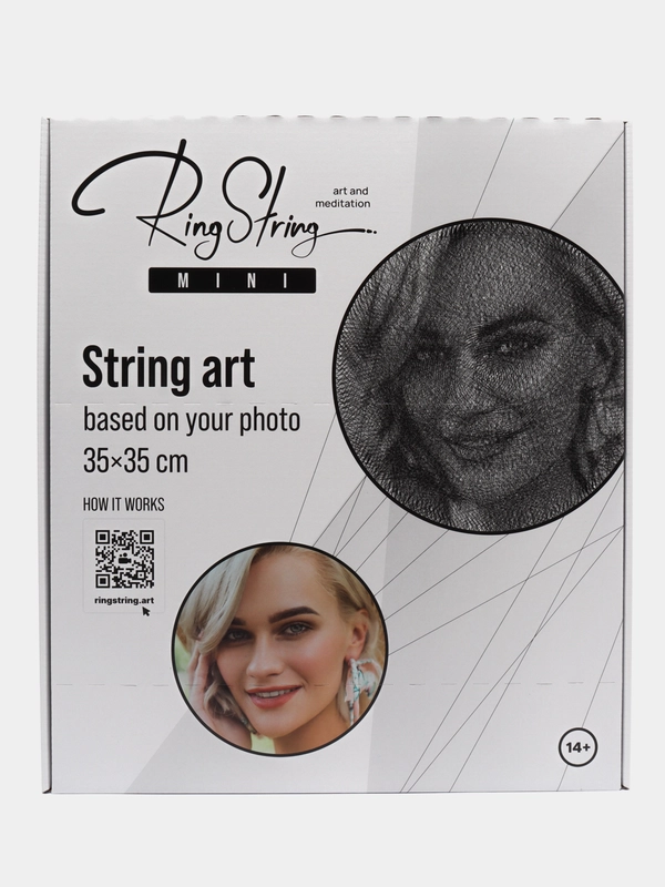 Набор для создания картины нитью из любой фотографии "RingString Mini", 35 х 35 см