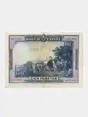 Иностранная банкнота (купюра) 100 песет, 1928 год, Испания