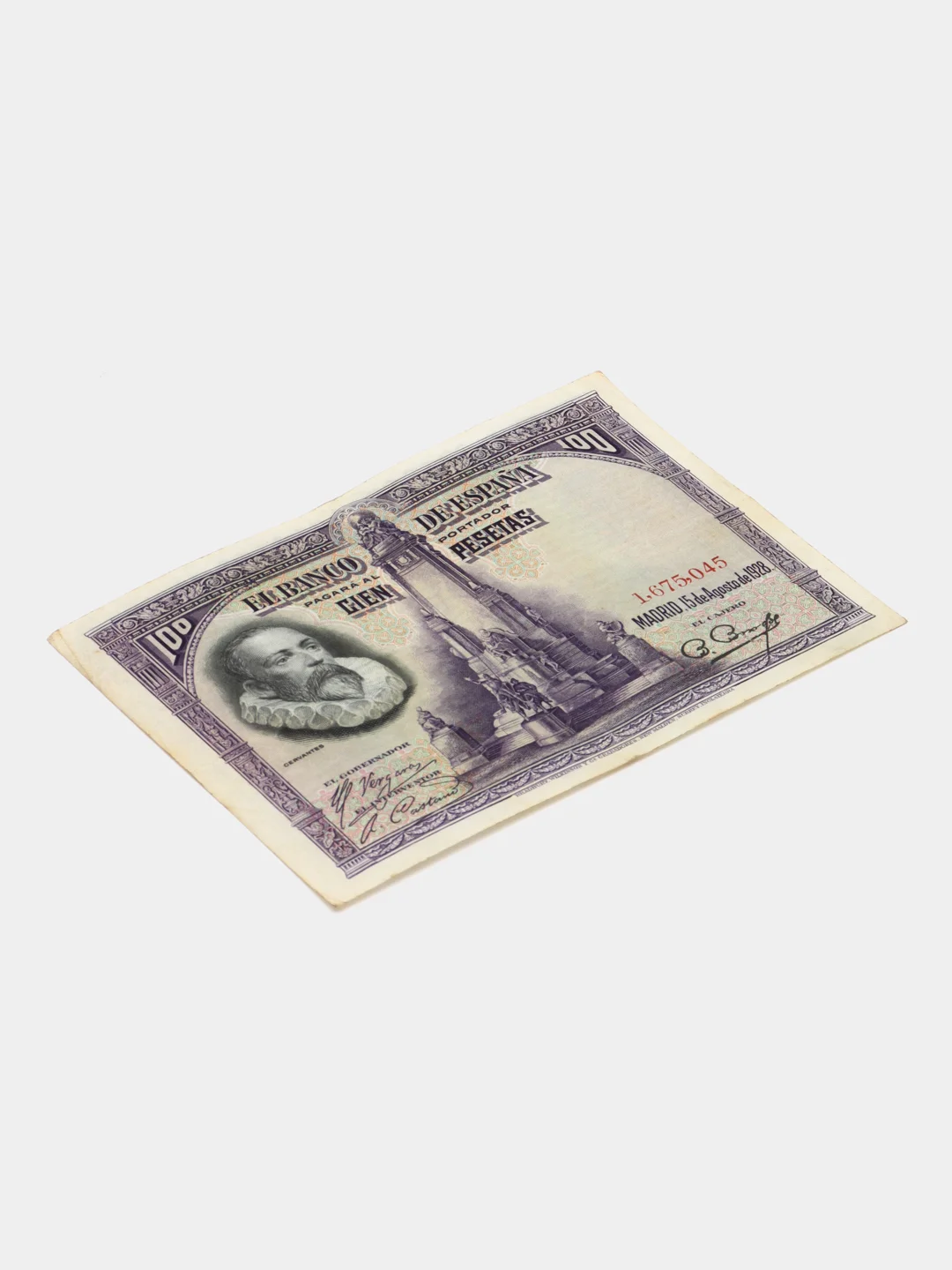 Иностранная банкнота (купюра) 100 песет, 1928 год, Испания
