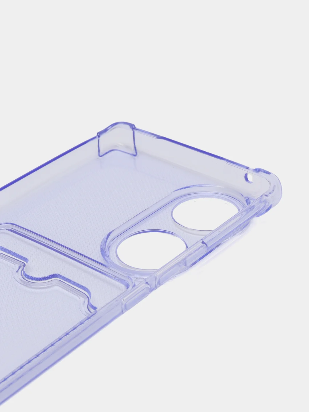Лавандовый чехол противоударный Honor 70 / Хонор 70, прозрачный, с карманом для карты