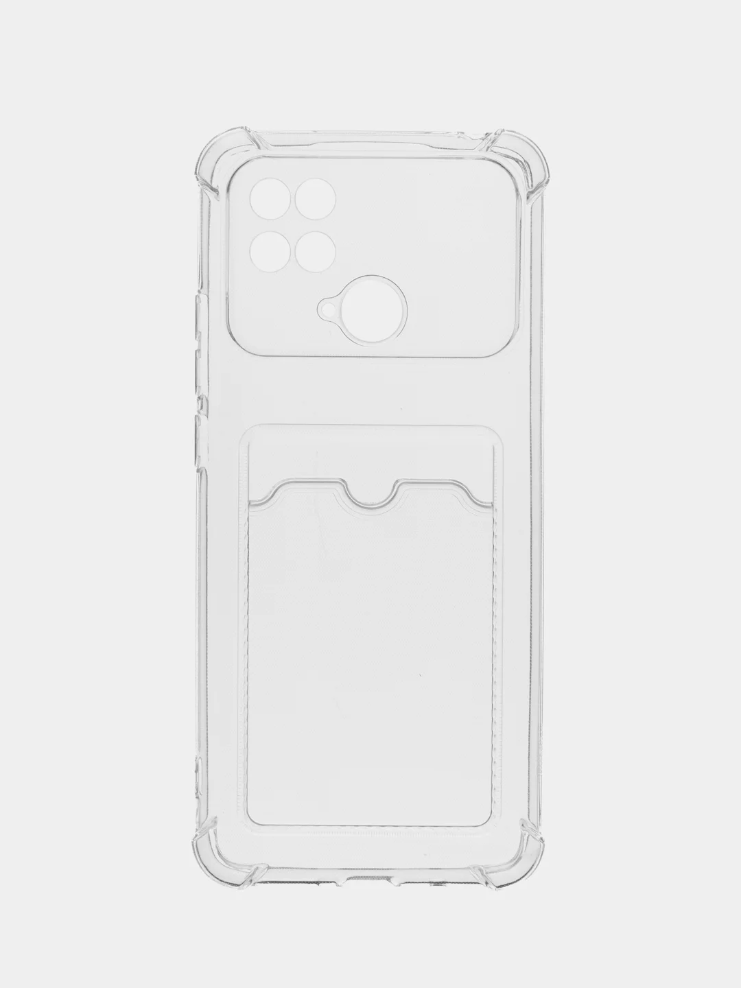 Марсала чехол Xiaomi Redmi 10C / Poco C40, Поко С40 прозрачный противоударный с карманом для карты