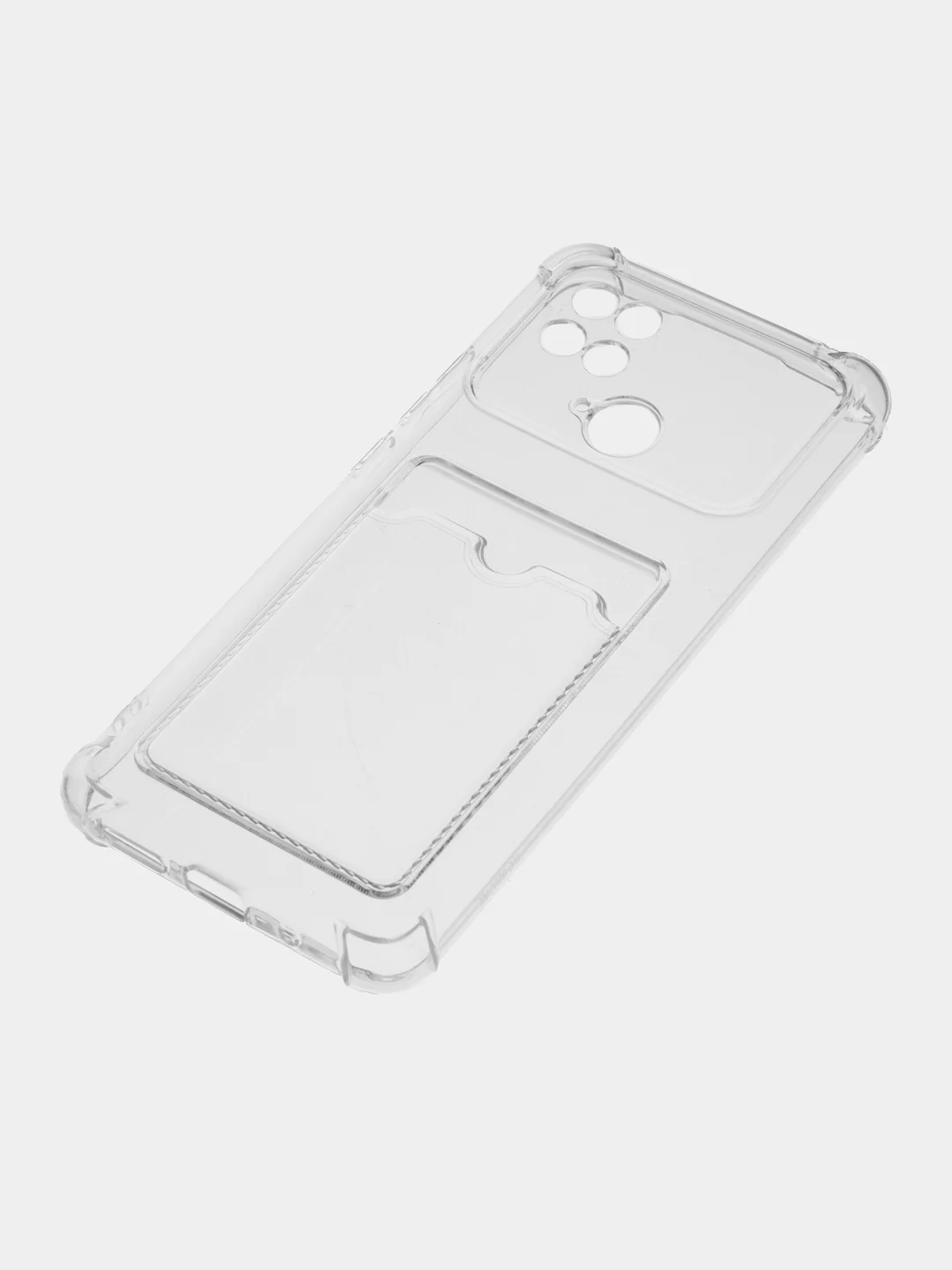 Марсала чехол Xiaomi Redmi 10C / Poco C40, Поко С40 прозрачный противоударный с карманом для карты