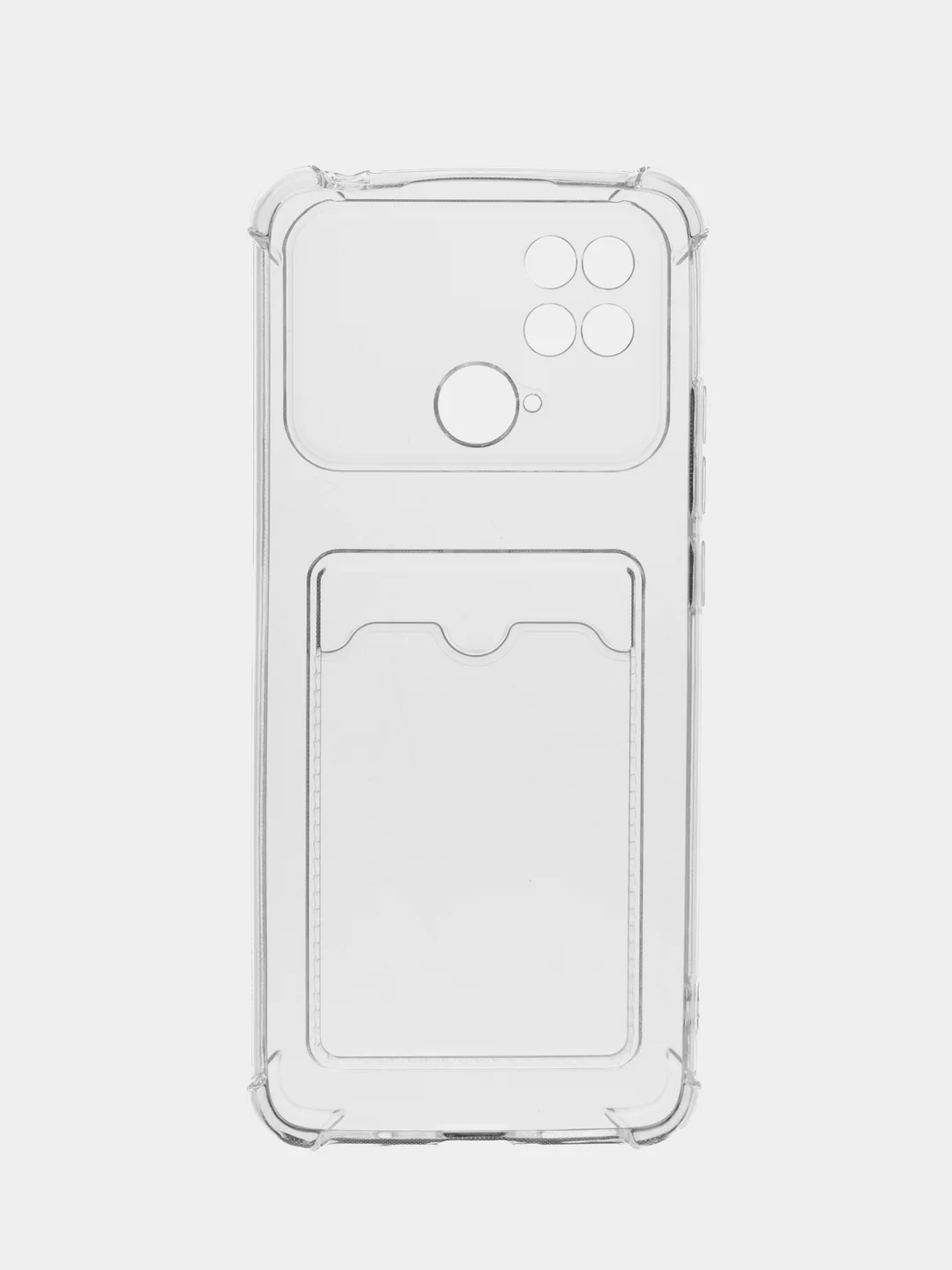 Марсала чехол Xiaomi Redmi 10C / Poco C40, Поко С40 прозрачный противоударный с карманом для карты
