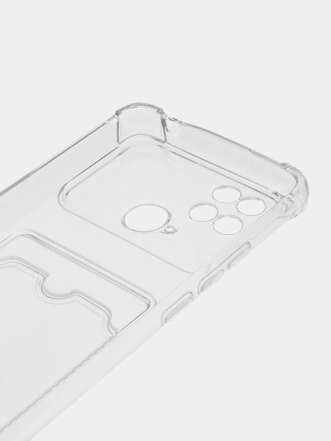 Марсала чехол Xiaomi Redmi 10C / Poco C40, Поко С40 прозрачный противоударный с карманом для карты