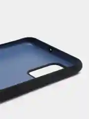 Черный чехол силиконовый для Samsung Galaxy A51 накладка бампер прозрачный / черный / голубой