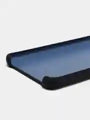 Черный чехол силиконовый для Samsung Galaxy A51 накладка бампер прозрачный / черный / голубой