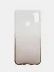 Голубой чехол силиконовый для Samsung Galaxy A11 накладка бампер черный / голубой градиент RedLine