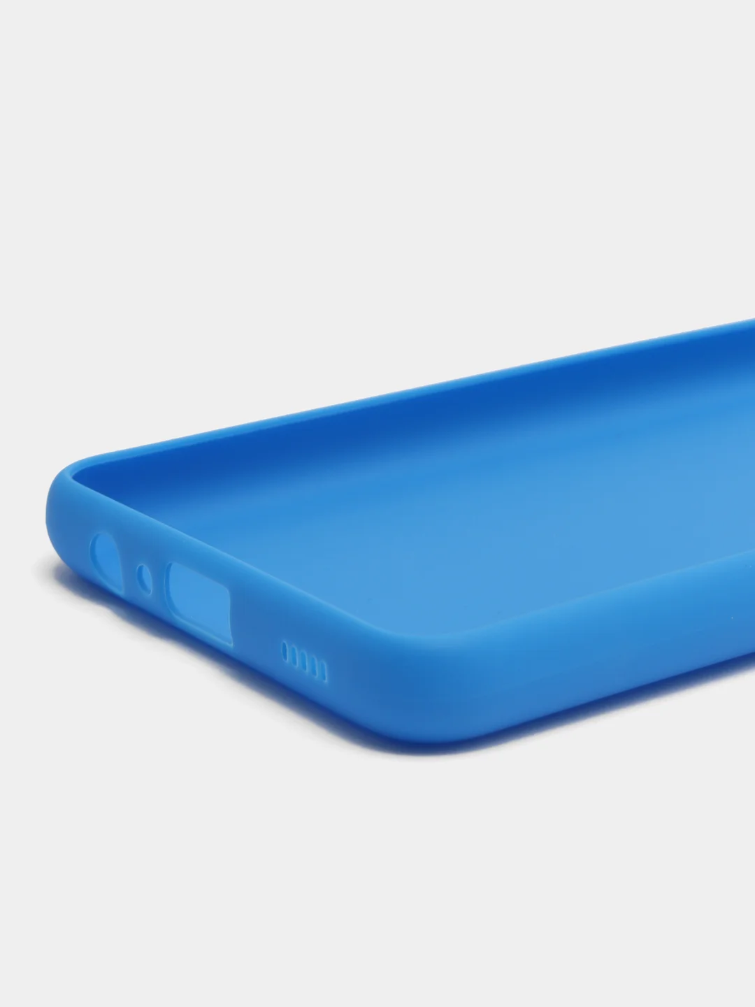 Голубой чехол силиконовый для Samsung Galaxy M12, накладка бампер синий LuxCase