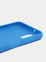 Голубой чехол силиконовый для Samsung Galaxy M12, накладка бампер синий LuxCase