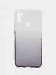 Черный чехол силиконовый для Samsung Galaxy A11, накладка, бампер, градиент черный / синий Code