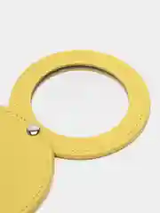 Желтый складное зеркало для макияжа, из искусственной кожи