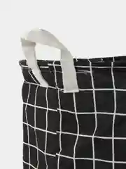 Черный корзина для игрушек и белья, складная, с ручками
