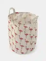 Кораллово-розовый корзина для игрушек и белья, складная, с ручками